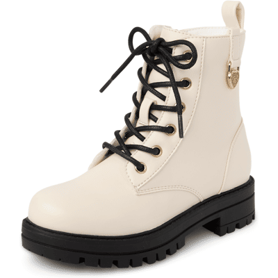 The Children's Place Girls Charm Combat Boots Size YOUTH 13 Gray 100% Faux Leather The Children's Place Girls Charm Combat Boots Size YOUTH 13 Gray 100% Faux Leather