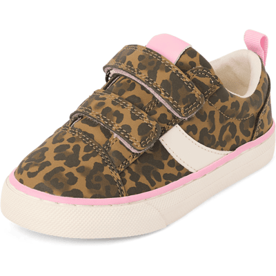 The Children's Place Toddler Girls Leopard Low Top Sneakers Size 10T Tan 100% Faux Leather The Children's Place Toddler Girls Leopard Low Top Sneakers Size 10T Tan 100% Faux Leather