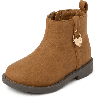 The Children's Place Toddler Girls Charm Chelsea Boots Size 10T Tan 100% Faux Leather The Children's Place Toddler Girls Charm Chelsea Boots Size 10T Tan 100% Faux Leather