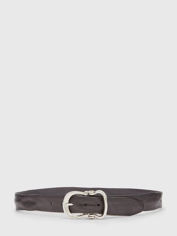 John Varvatos FIBEL ANTIQUE NICKLE FINISH BELT LEAD male