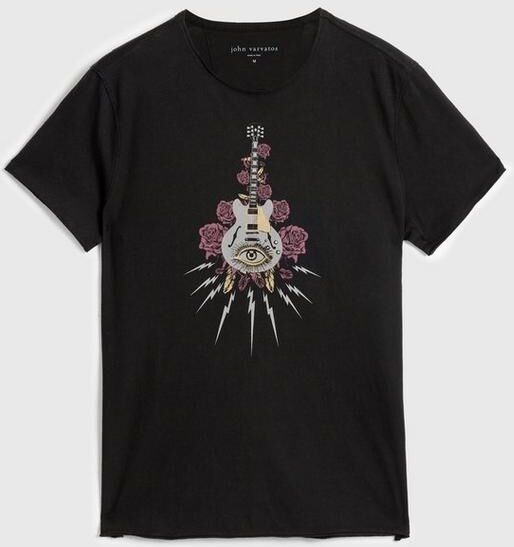 John Varvatos GUITAR TEE BLACK XL male