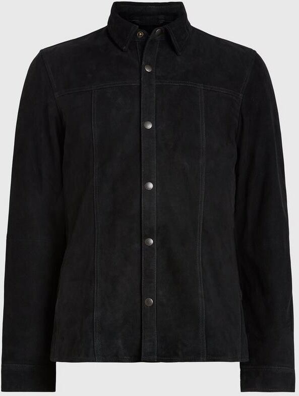 John Varvatos SUEDE SHIRT JACKET BLACK male