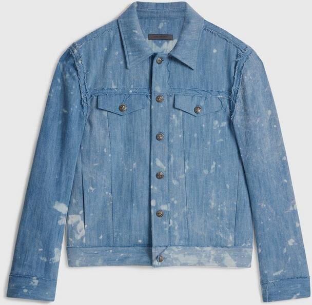 John Varvatos WAYNE TRUCKER JACKET DUTCH BLUE 48 male