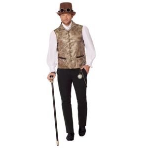 Royal Vest by Spirit Halloween - WHITE AND BROWN - SMALL/MEDIUM