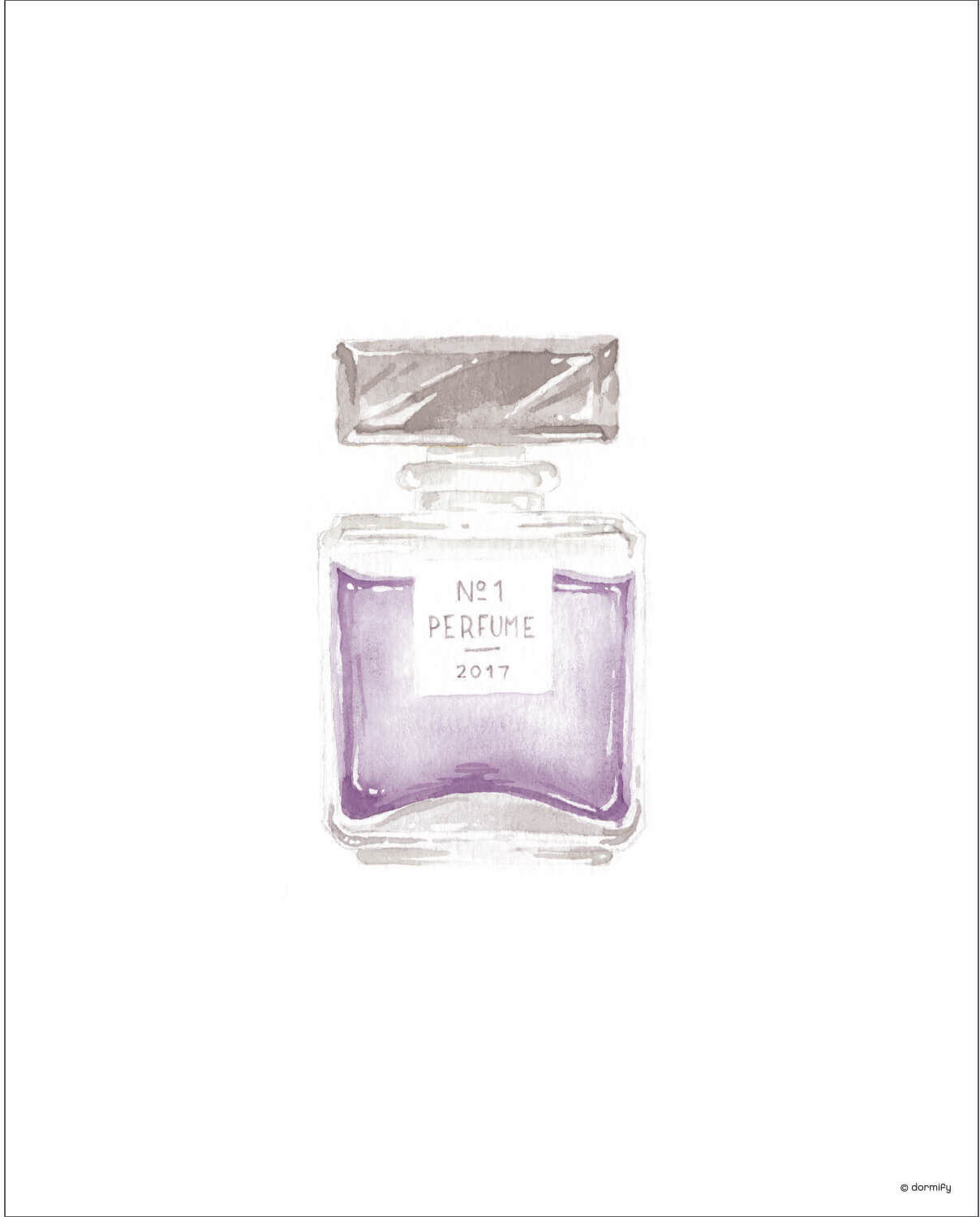 Log-On Perfume Bottle Print - Purple 16x20   Wall