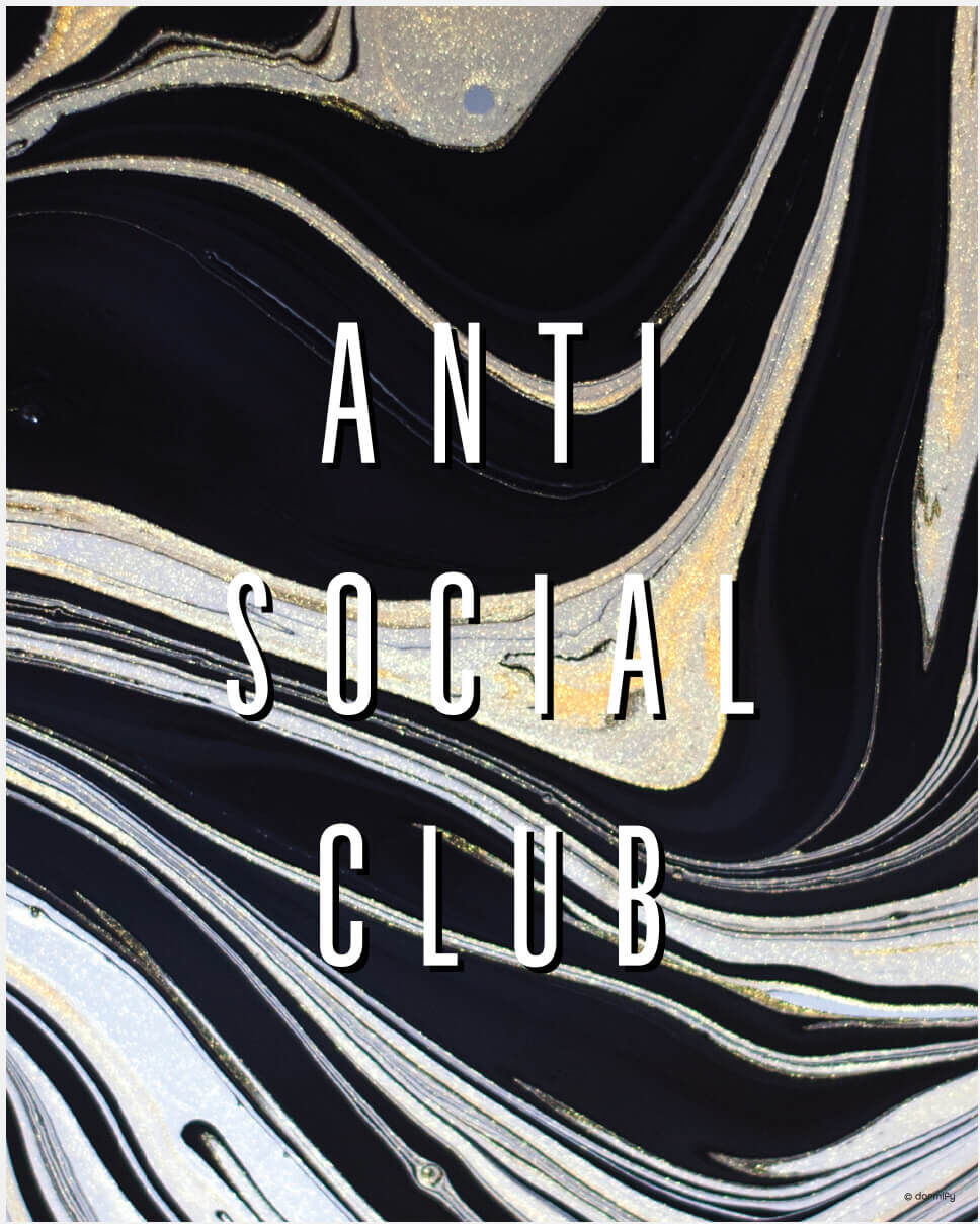 log-on Anti Social Club Print - 16x20   Wall