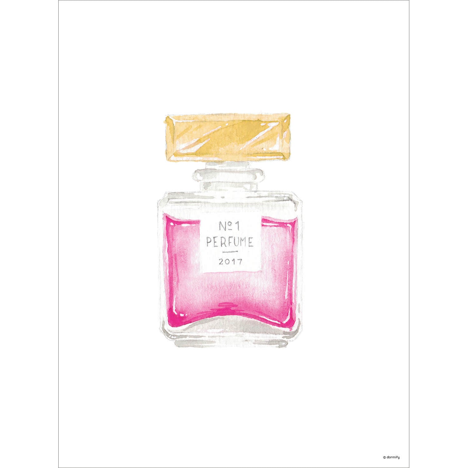 Log-On Perfume Bottle Print - Pink 9x12   Wall