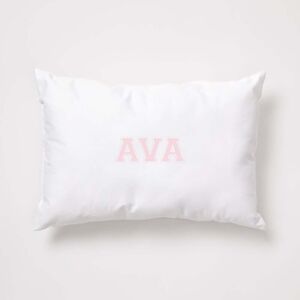 one bella casa Varsity Custom Pillow - Light Pink   Bedding