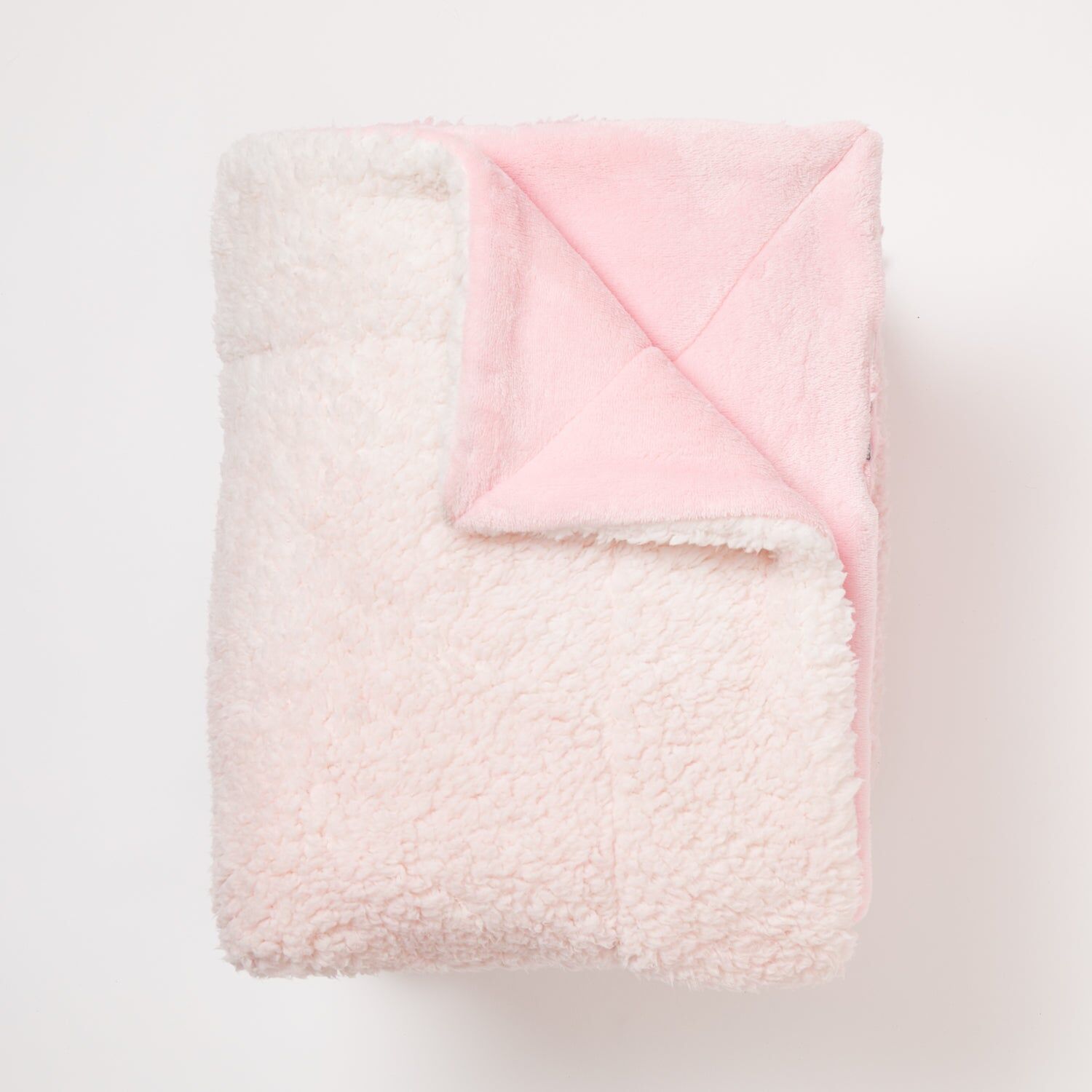 Ombre Sherpa Fleece Throw Blanket - Pink   Bedding