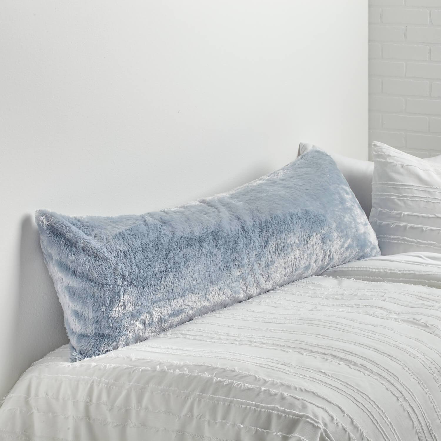thro Super Soft Body Pillow Cover - Light Blue   Bedding