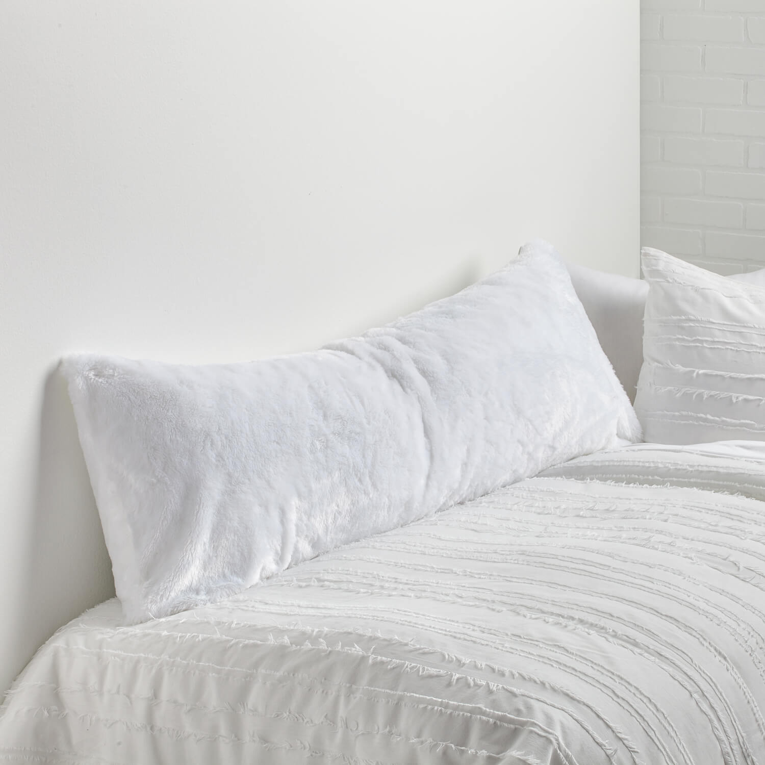 thro Super Soft Body Pillow Cover - White   Bedding