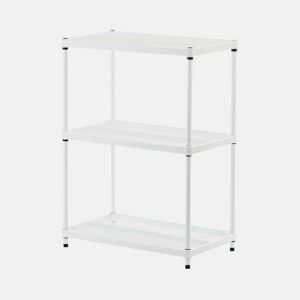 Design Ideas 3-Shelf Mesh Shelving Unit - White   Storage