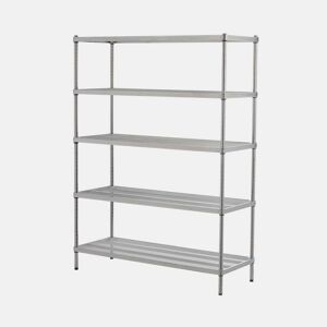 Design Ideas 5-Shelf Mesh Shelving Unit - Silver   Storage