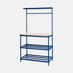 design ideas Extra Sturdy Storage Unit with Shelving and Hooks - Blue   Storage