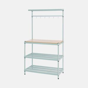 design ideas Extra Sturdy Storage Unit with Shelving and Hooks - Green   Storage