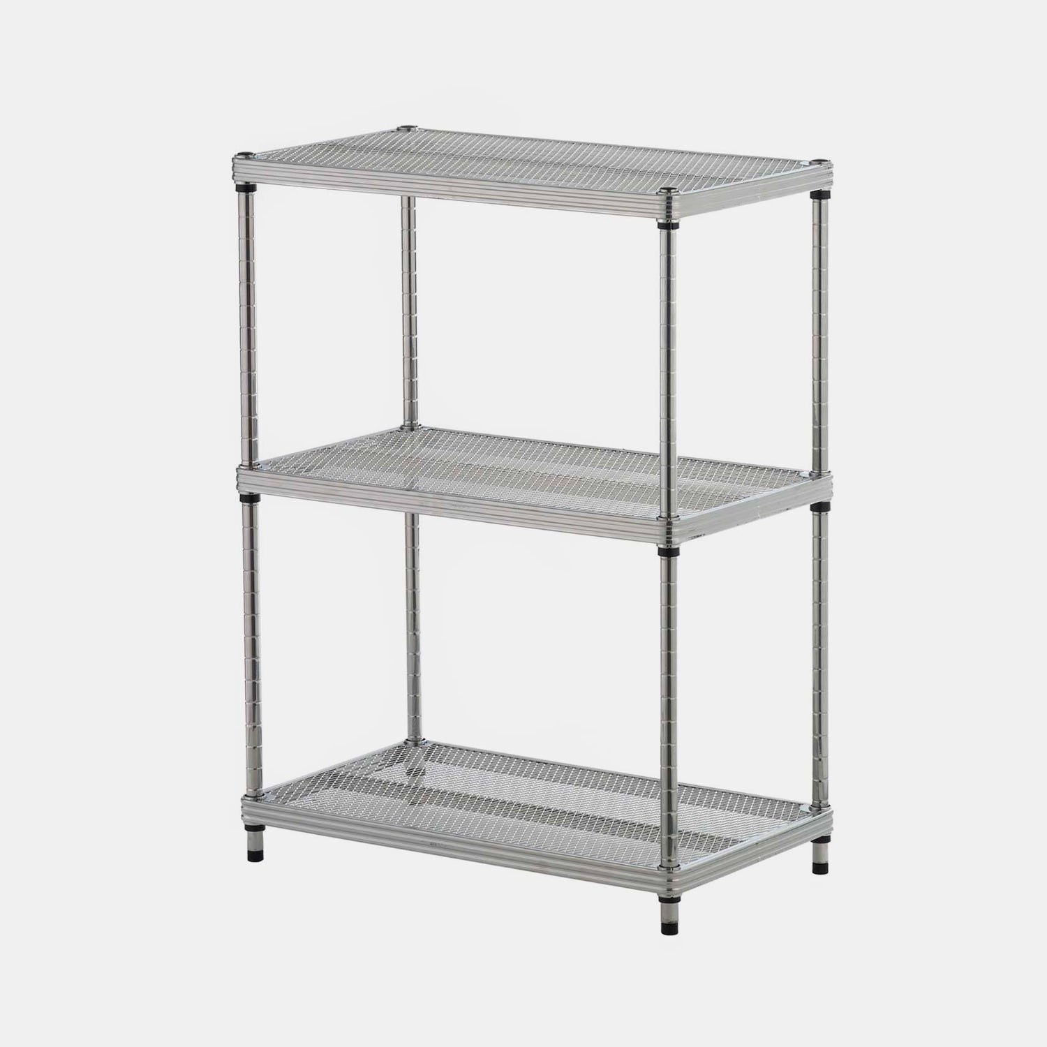 Design Ideas 3-Shelf Mesh Shelving Unit - Silver   Storage