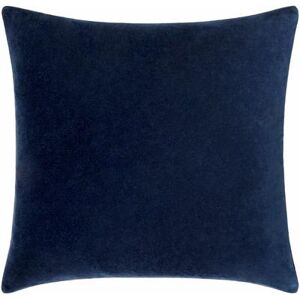 "Lasha 22"" Square Modern Cotton Midnight Blue/Ink/Light Gray/Marine Blue Lumbar Pillow - Hauteloom"
