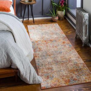 Cranfield 12' x 15' Modern Cream/Dark Brown/Denim/Dusty Coral/Light Blue/Medium Gray/Mustard/Pale Blue/Plum/Rust/Brick Red/Rust Area Rug - Hauteloom