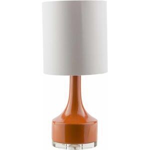 Hauteloom "Capandanan 25""H x 11""W x 11""D Modern End Table Lamp Cotton White/Orange Table Lamp - Hauteloom"