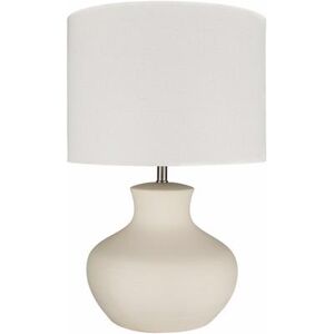 Hauteloom "Cizre 27""H x 17""W x 17""D Traditional End Table Lamp Dark Brown/Ivory/White Table Lamp - Hauteloom"
