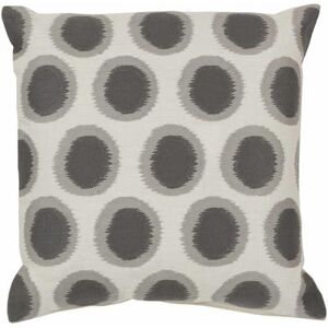 "Gautier 22"" Square Traditional Cream/Medium Gray Throw Pillow - Hauteloom"