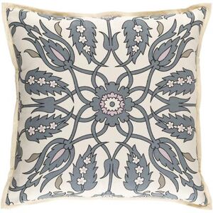 "Martelle 20"" Square Traditional Medium Gray/Black/Cream/Light Olive/Pale Pink/Olive Throw Pillow - Hauteloom"