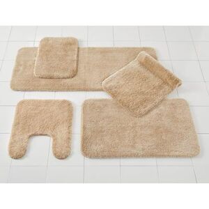 "Wide Width The Elegance Bath Rug Collection - Bath Rug by BrylaneHome in Linen (Size 17"" W 24"" L)"