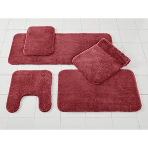 "Wide Width The Elegance Bath Rug Collection - Bath Rug by BrylaneHome in Berry (Size 17"" W 24"" L)"