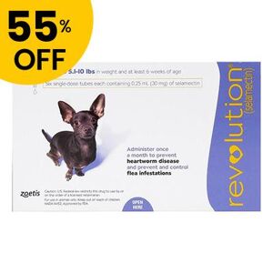 55% Off Revolution Very Small Dogs 5.1-10 Lbs (Purple) 6 Doses
