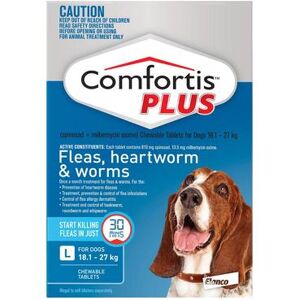 Comfortis Plus For Large Dogs 18.1-27 Kg (40.1 - 60 Lbs) Blue 12 Chews