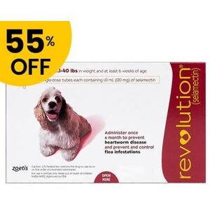 55% Off Revolution Medium Dogs 20.1-40lbs (Red) 6 Doses