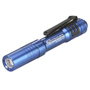 Streamlight MicroStream USB Rechargeable Bright Small LED Flashlight 250/50 Lumens w/ 5in USB Cord and Lanyard Clam Blue 66603