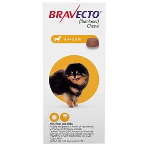 Bravecto for Toy Dogs 4.4 to 9.9lbs (Yellow) - 1 Chew