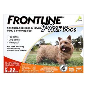 Frontline Plus for Small Dogs up to 22lbs (Orange) 6 Doses