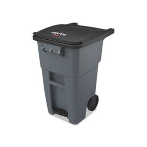 Rubbermaid Commercial Rubbermaid Brute 50 Gallon Step-On Rollout Trash Can, Gray (Rcp1971956)