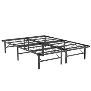 Costway 14 Inch Foldable Metal Platform Bed Tool-Free Assembly-Queen size