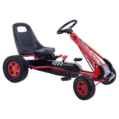 Costway 4 Wheels Kids Ride On Pedal Powered Bike Go Kart Racer Car Outdoor Play Toy-Red