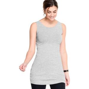 Plus Size Women's Long Sleeveless Tank by ellos in Heather Grey (Size 38/40)