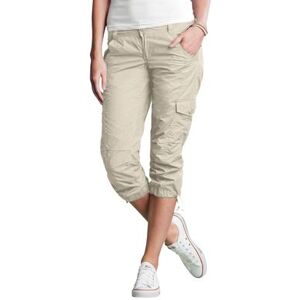 Plus Size Women's Stretch Cargo Capris by ellos in Stone (Size 20)