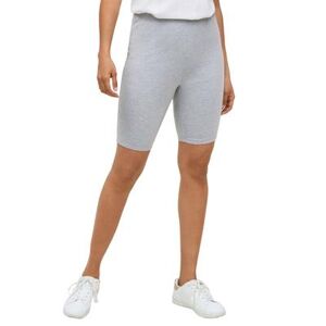 Plus Size Women's Stretch Knit Bike Shorts by ellos in Heather Grey (Size 10/12)