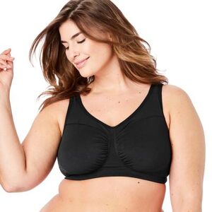Comfort Choice Plus Size Women's Wireless Leisure Bra by Comfort Choice in Black (Size 44 G)