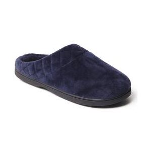 Wide Width Women's Darcy Velour Clog W/Quilted Cuff Slipper by Dearfoams in Peacoat (Size S W)