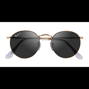 Ray-Ban Unisex s round Gold Metal Prescription sunglasses - Eyebuydirect s Ray-Ban RB3447