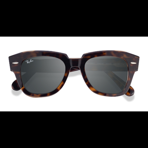 Ray-Ban Unisex s square Havana On Transparent Brown Acetate Prescription sunglasses - Eyebuydirect s Ray-Ban State Street