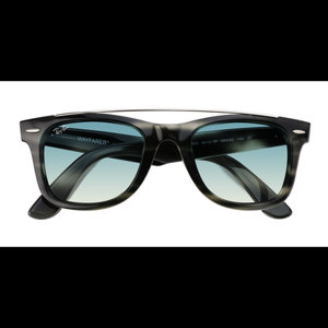 Ray-Ban Unisex s wayfarer,wayfarer Striped Gray Plastic Prescription sunglasses - Eyebuydirect s Ray-Ban RB4540