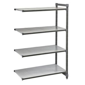 Cambro "Cambro EA242484S4580 Camshelving Elements Add On Unit - 4 Solid Shelves - 24"" x 24"" x 84"""