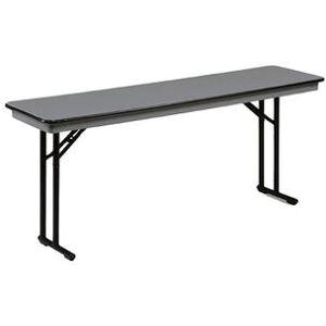 "Midwest Folding Products CP818EF 96"" EF Series Rectangular Folding Table w/ Gray Laminate Top, 30""H"