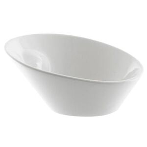 10 Strawberry Street WTR-7PNCHBWL Whittier 6 oz Oval Pinch Bowl - Porcelain, White