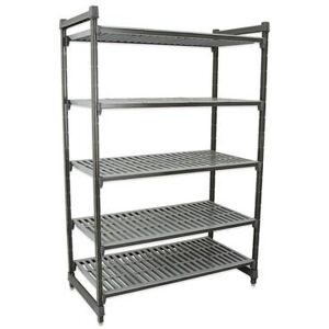 "Cambro CBU183064V5580 Camshelving Basics Vented Shelving Unit - 5 Shelves, 30""L x 18""W x 64""H"