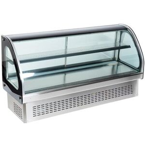 "Vollrath 40844 60"" Drop In Refrigerated Display Case - (2) Levels, Glass, 120 V, Silver, 120 V"